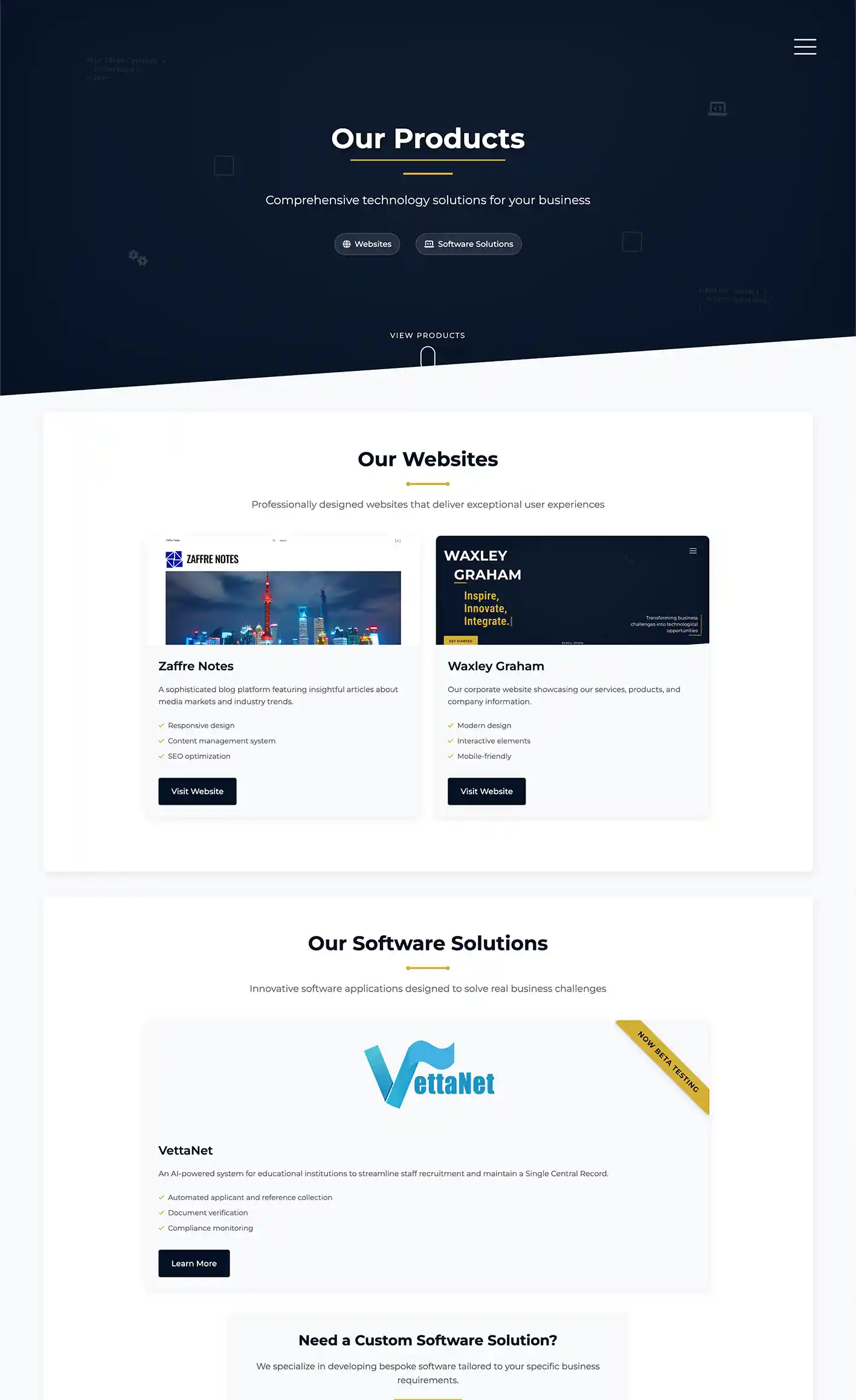 Products Page Preview